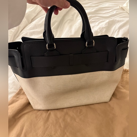 Burberry Marais Belt Bag Canvas & Black Leather - Picture 2 of 4